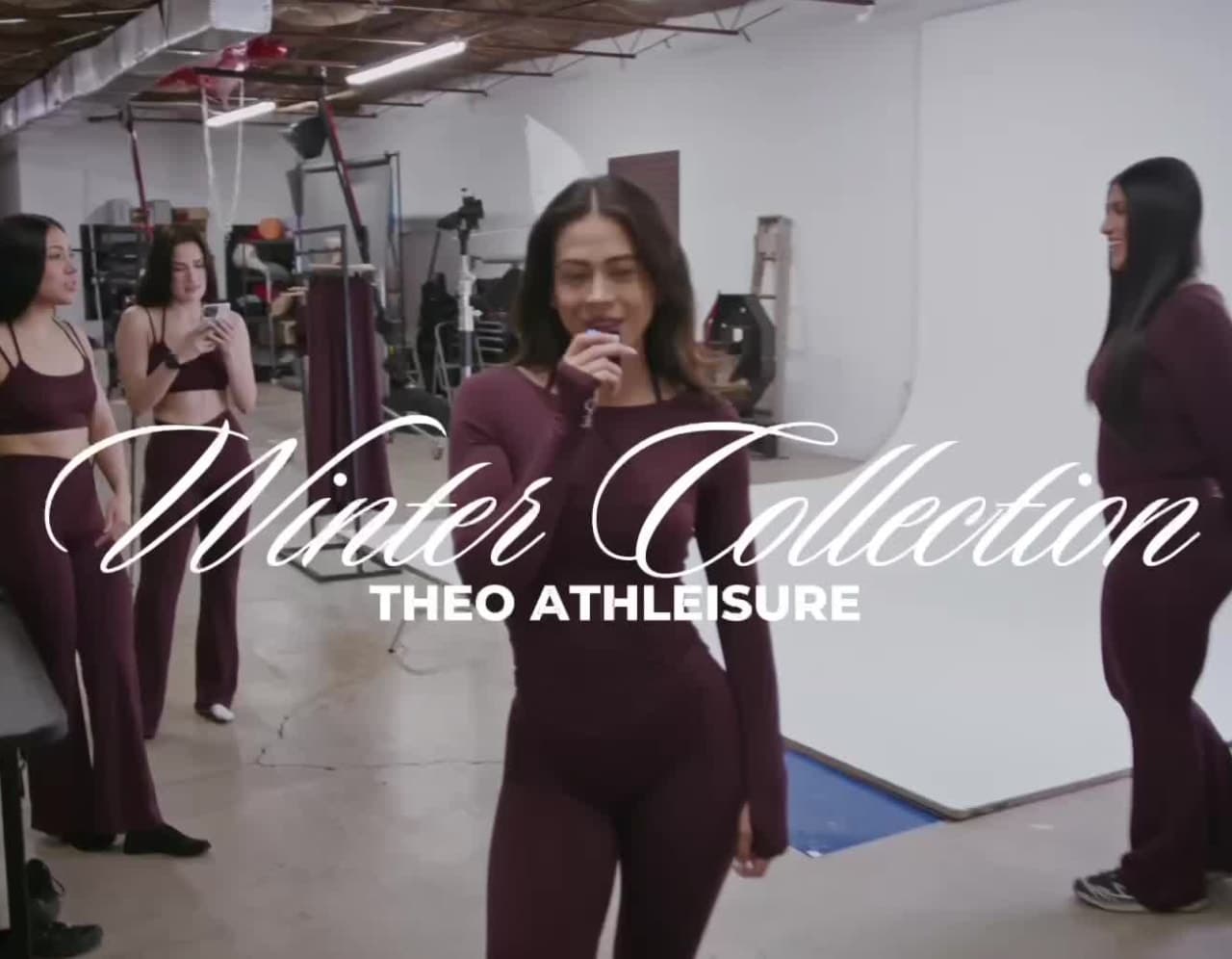 Theo Athleisure winter collection lookbook frame